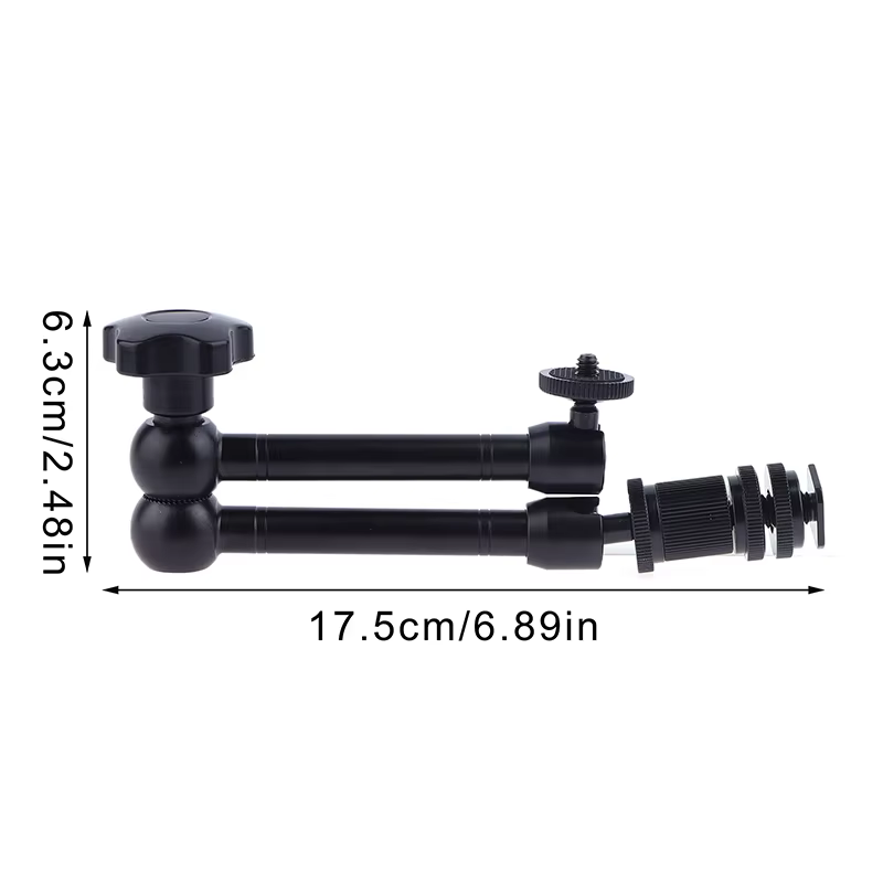 Bras magique articulé à Friction réglable de 11 pouces + pince pour caméra, moniteur LCD, lampe de poche LED, accessoires de caméra de Studio