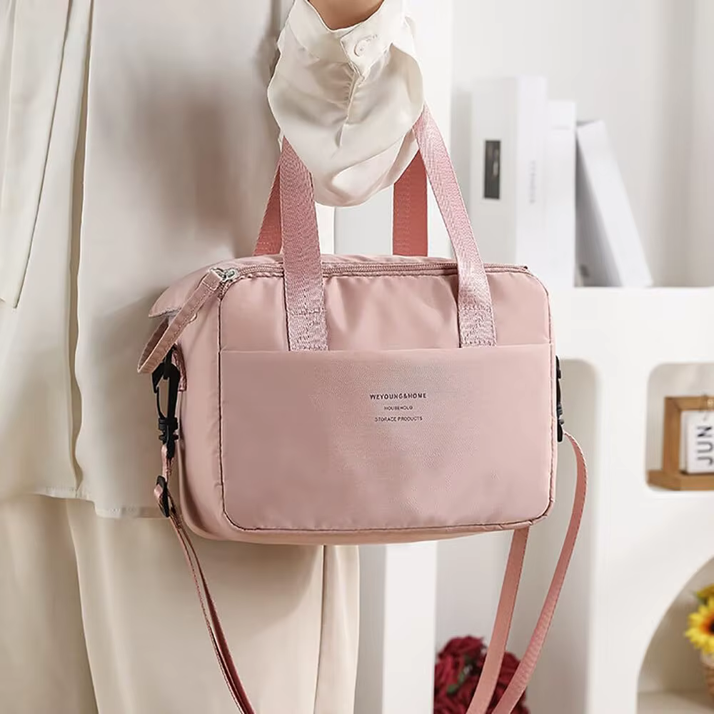 Sac à lunch isotherme pour femmes, grande capacité, sac isotherme, sac à main pour le déjeuner, étanche, réutilisable, avec bandoulière amovible