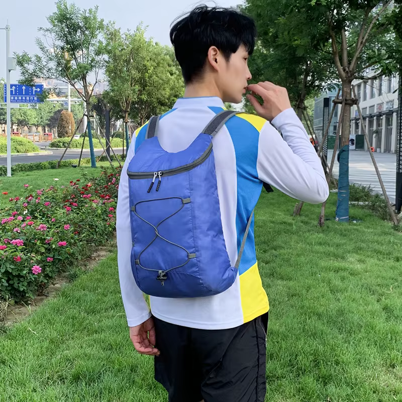 Sac à dos de voyage léger et pliable avec fermeture éclair