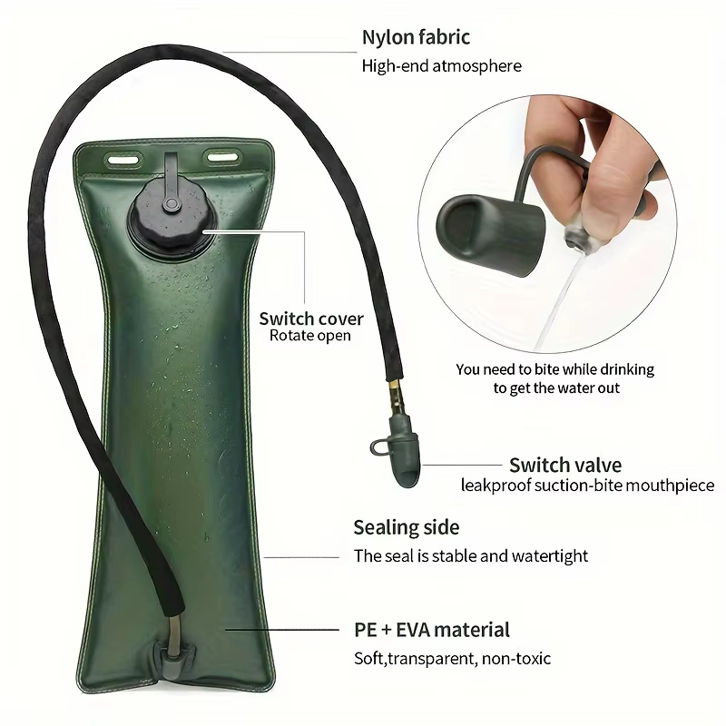 Sac à dos d'hydratation pour la randonnée longue distance en plein air avec 2 clips de fixation de tuyau gratuits