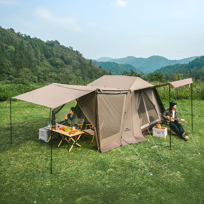 Naturehike Village 6.0 Deluxe 2.0 tente de Camping 3-4 personnes auvent automatique