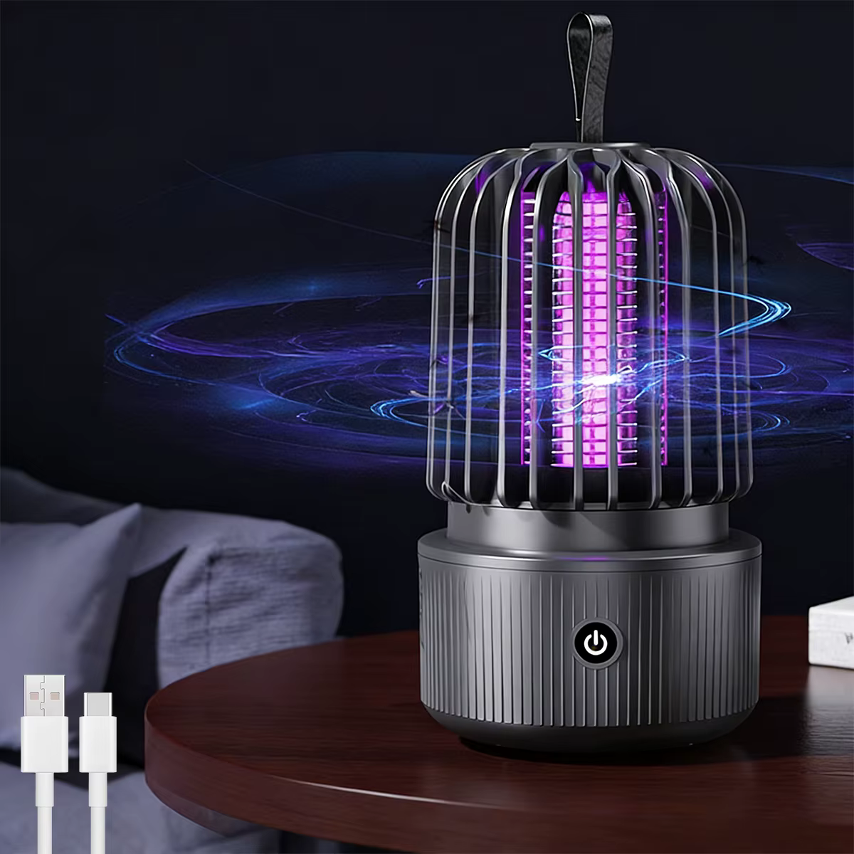 Lampe anti-moustiques portable 1200mAh rechargeable par USB