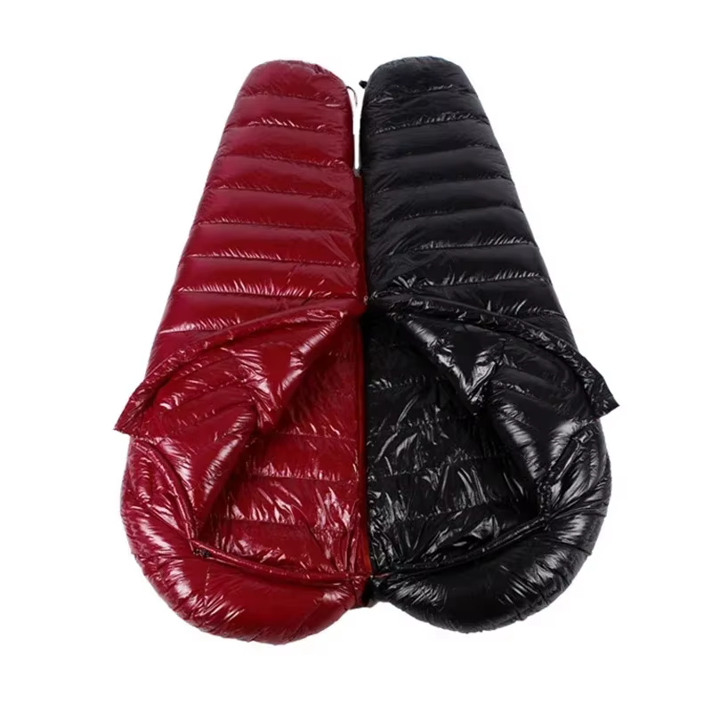 Sac de couchage de camping en duvet d'oie blanc amélioré