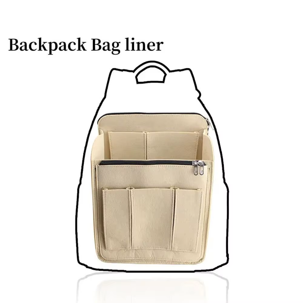 Sac à dos durable multi-poches, sac intérieur grande capacité, sac de voyage portable en feutre, organiseur pour Longchamp