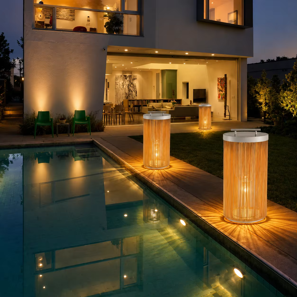 Lampe solaire de jardin moderne