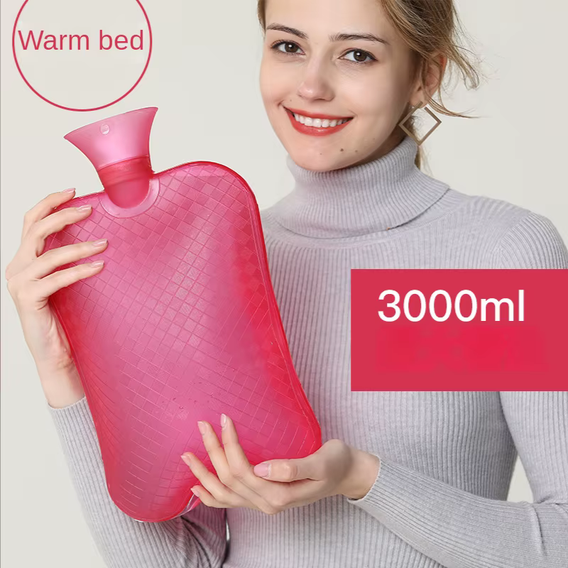 Sac d'eau chaude 3L, bouteille d'eau chaude de grande capacité