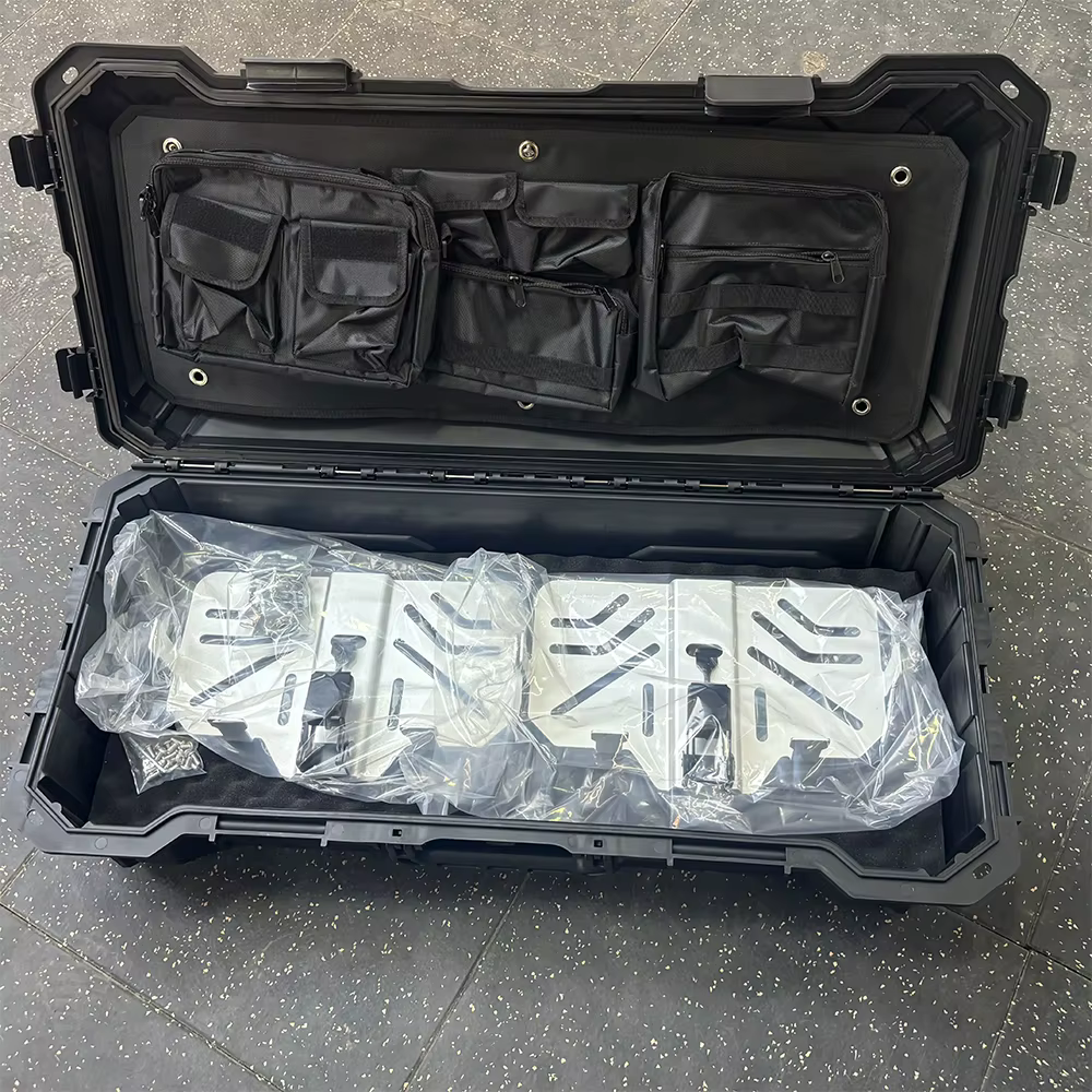 Boîte de tente de toit de voiture universelle noire 84L