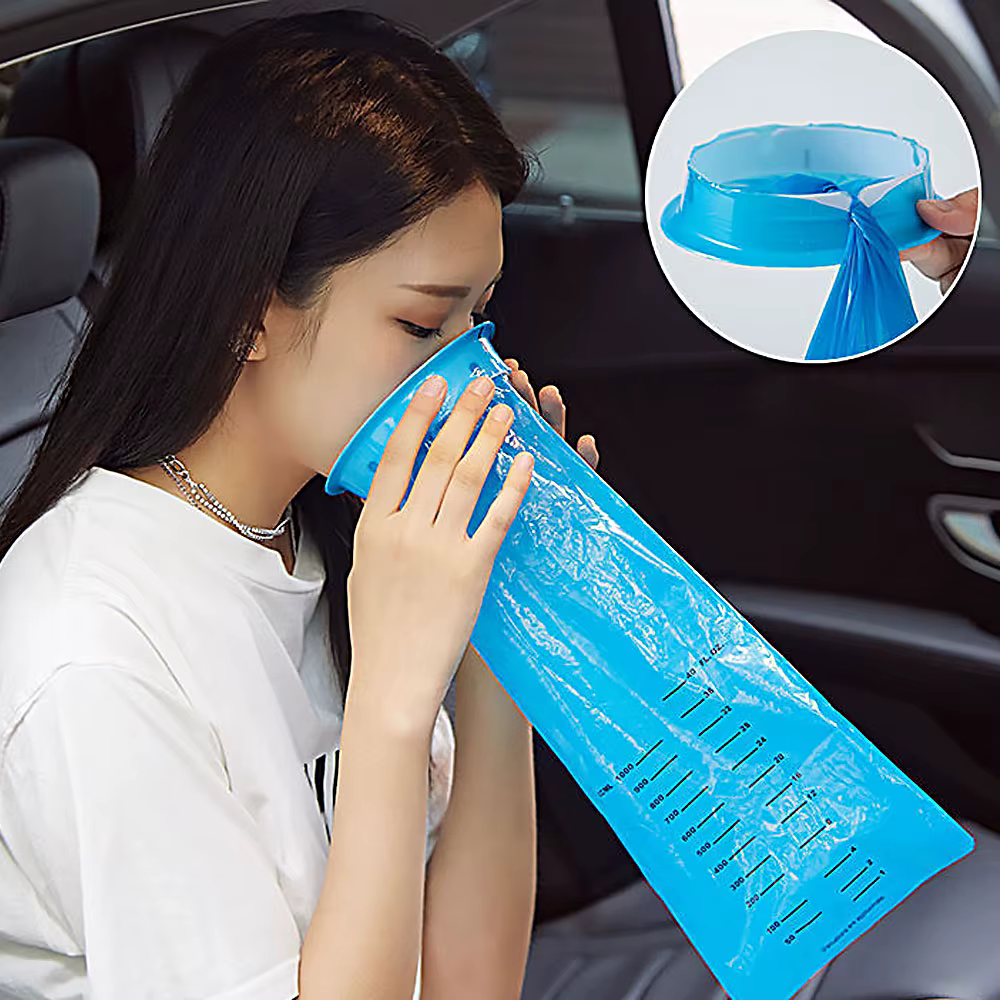 Sacs portables étanches pour le vomi du poulet, sacs anti-nausée, voyage, mouvement, voiture, avion, mal, enfants, femmes enceintes, 1000ml