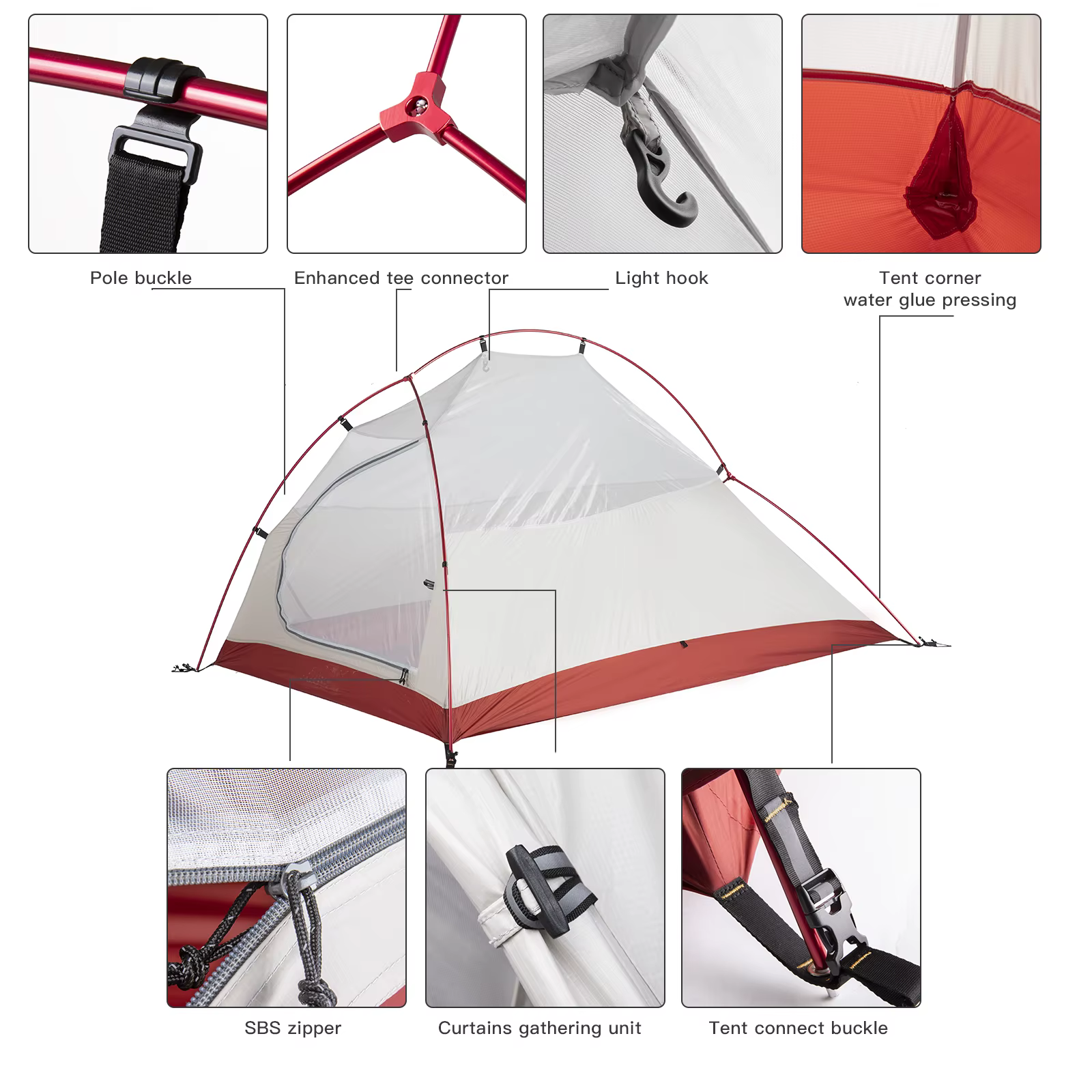 BISINNA Ultra-Léger Camping Tente Sac À Dos
