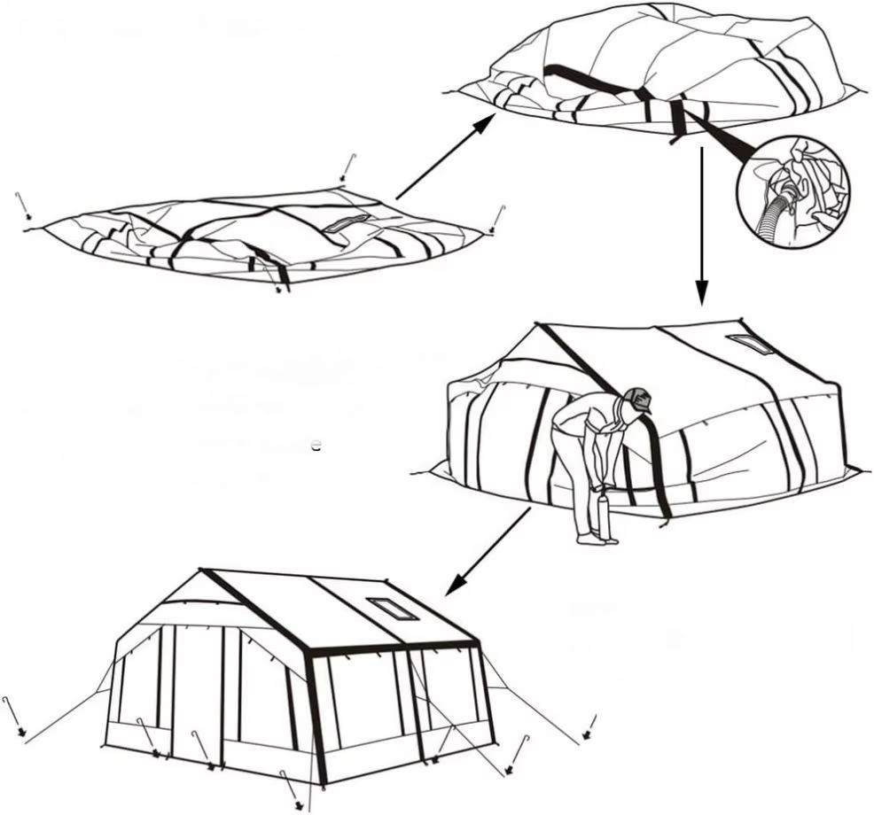 Tente gonflable de luxe de 17