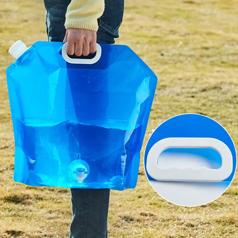 5/10L Camping sac à eau Portable pliant seau d'eau grand récipient