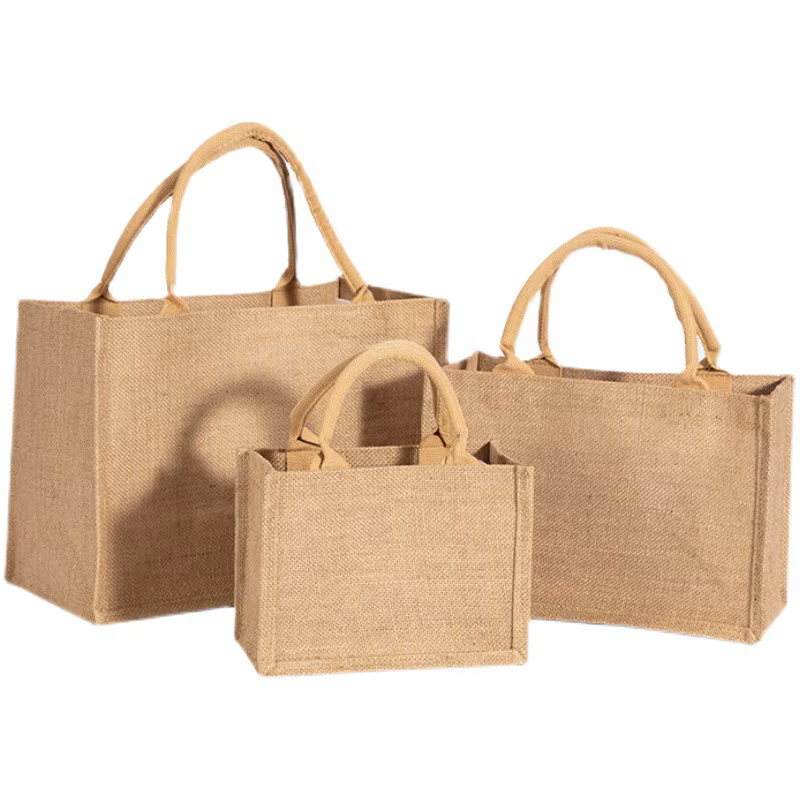 Sacs à main fourre-tout en lin vintage pour femmes, grands sacs à main de plage d'été, cuillère à soupe portable, poignée supérieure, sac à provisions, sac à main multiple
