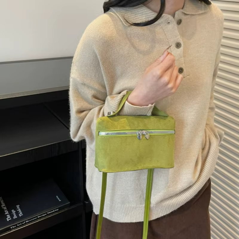 Sac à bandoulière rétro en daim pour femmes, sacoche polyvalente pour les déplacements et les déplacements, Texture élégante, sac à poignée Simple