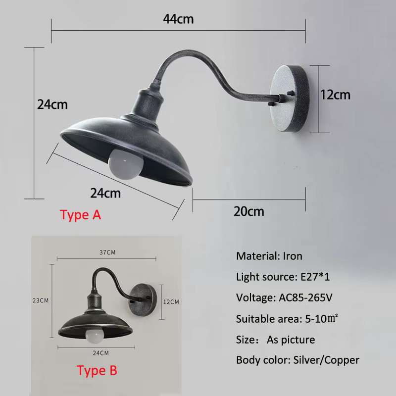 Lampe murale Vintage américaine