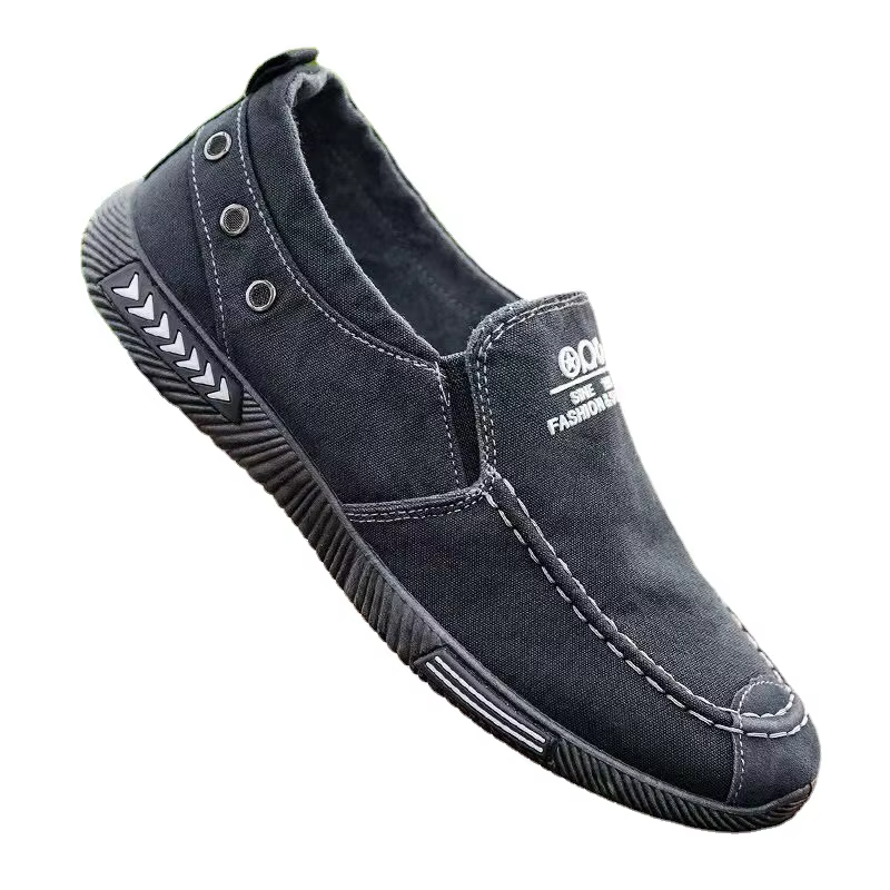 Denim hommes toile chaussures sans lacet baskets mâle pour l'été nouveau en plein air conduite mocassin à la mode Vintage mocassins chaussures pour hommes