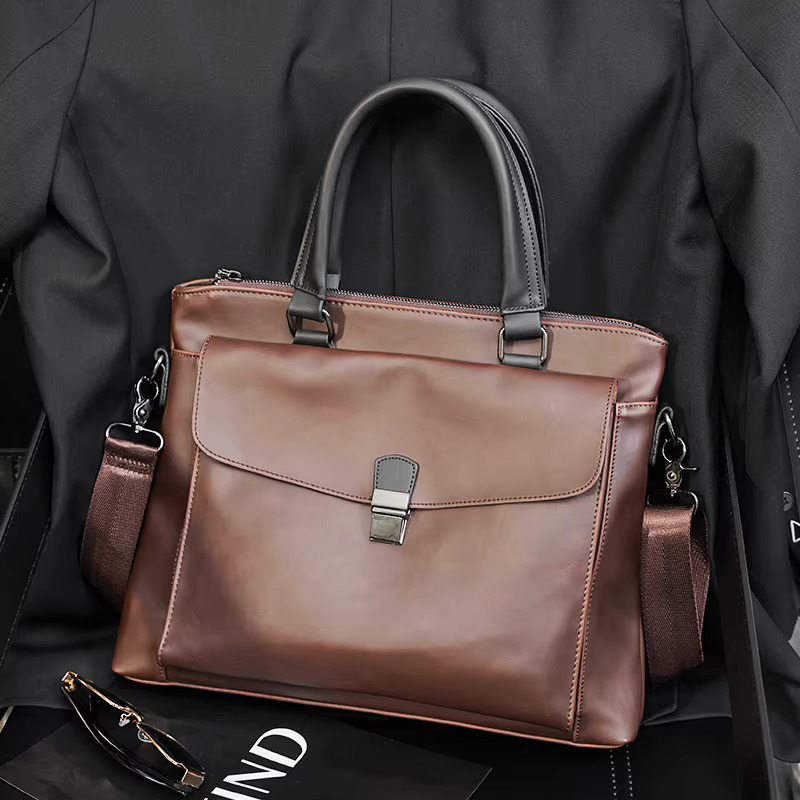 Rétro Crazy Horse PU cuir mallette d'affaires sacs célèbre concepteur Boston fourre-tout marque de luxe sac croisé Bolsas