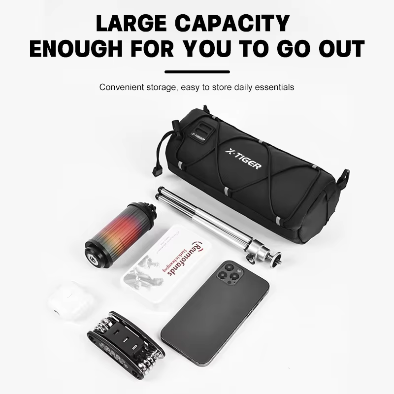 X-TIGER Portable Guidon Multi-usages Grande Capacité Sac À Dos Vélo Sac VTT Route Cyclisme Cadre Tube Sac Vélo Accessoires