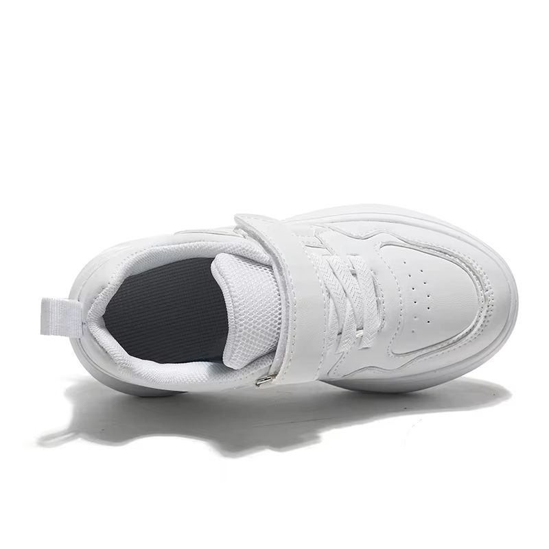 Baskets blanches pour enfants, chaussures décontractées pour garçons et filles, chaussures de Sport en cuir à semelle souple, légères et confortables, baskets à la mode