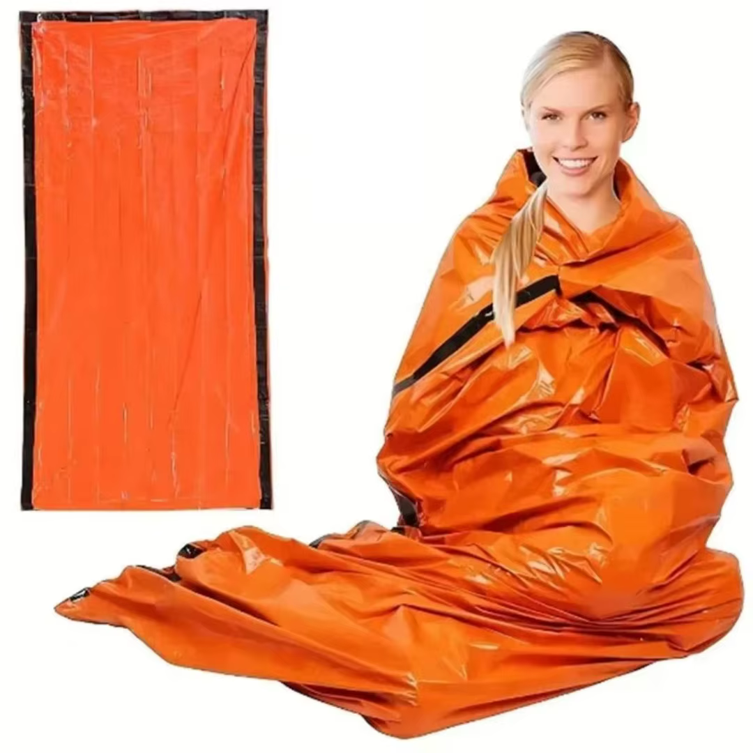 Sac de couchage thermique d'urgence compact et léger – Imperméable