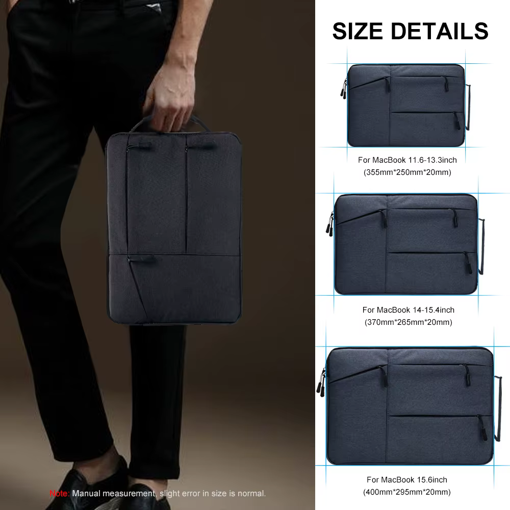 Sac pour ordinateurs portables 12 13 14 15.4 15.6 16 pouces, étui étanche pour Macbook Air Pro Lenovo, sac à main pour ordinateur, porte-documents