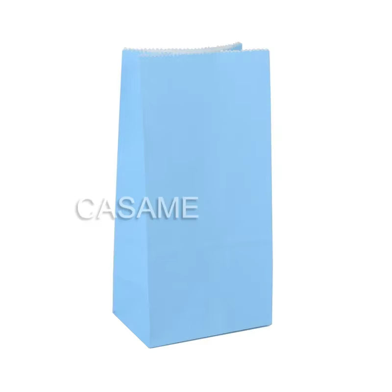 Mini sacs en papier Kraft 10 pièces/lot, sacs à points debout, fête d'anniversaire pour enfants, papier alimentaire, sceau Kraft, emballage cadeau, fournitures de sacs de friandises