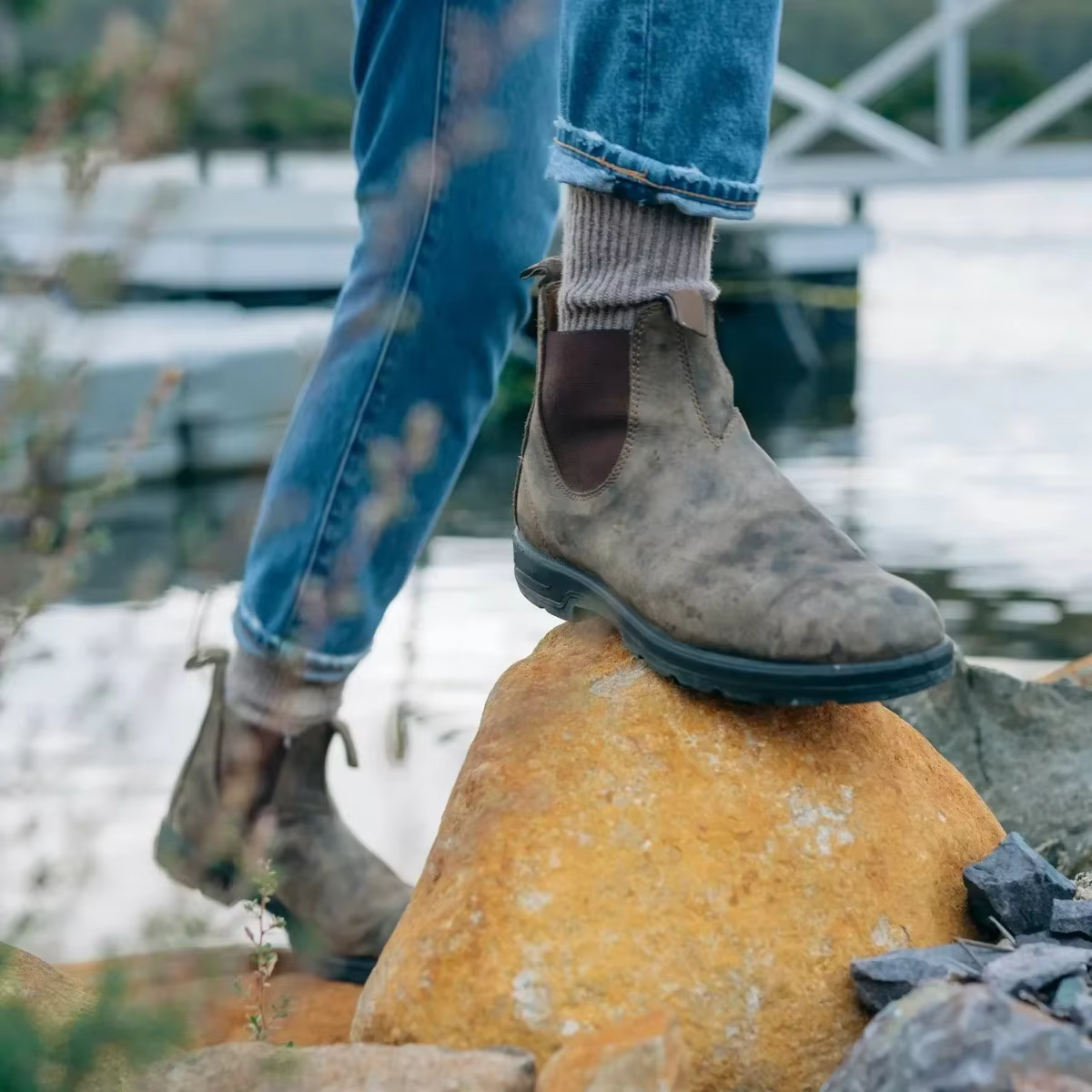 Chaussures unisexes antidérapantes pour l'extérieur, bottes rétro en cuir pour Couple, Cowboy d'hiver en plein air, Botas Cuturno Masculinas, 2024