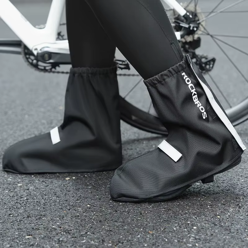 ROCKBROS-Couvre-chaussures de cyclisme imperméables, couvre-chaussures de course, couvre-chaussures de vélo de route VTT, coulée