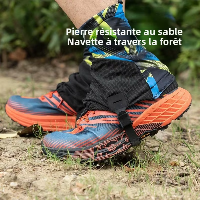 F1001 Sports de plein air unisexe haute course Trail guêtres protection anti-sable couvre-chaussures pour Triathlon Marathon randonnée réfléchissant