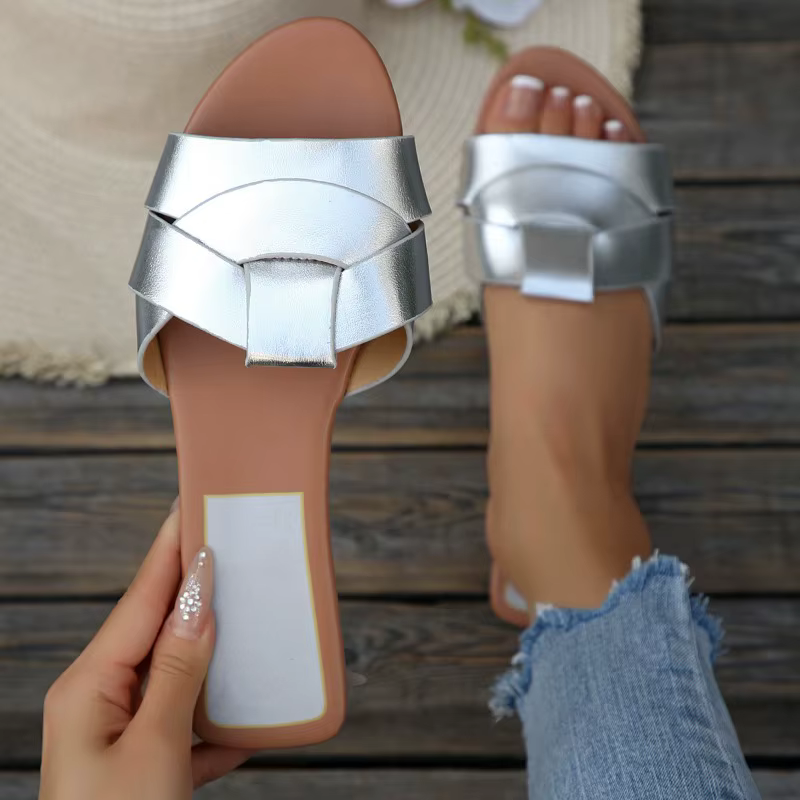 Chaussons pour femmes 2025 – Nouveaux modèles d'été tendance – Sandales plates de créateur pour femmes – Chaussures décontractées d'extérieur pour la plage – Sandalias De Mujer