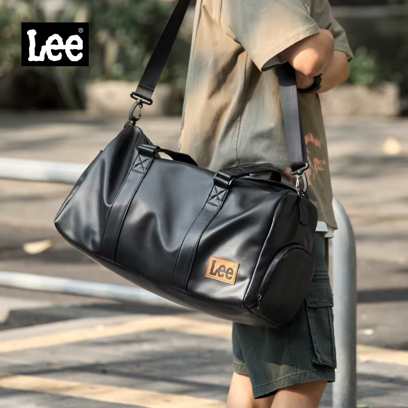 LEE vert Olive sec humide poche compartiment à chaussures sac de voyage imperméable en Nylon cuir Fitness Sport grande