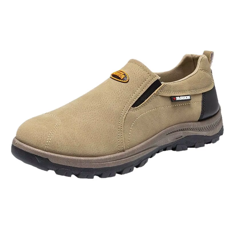 Chaussures de randonnée décontractées pour hommes, grande taille, respirantes, à bout rond, à talon bas, semelle extérieure en PVC, pour le travail en extérieur