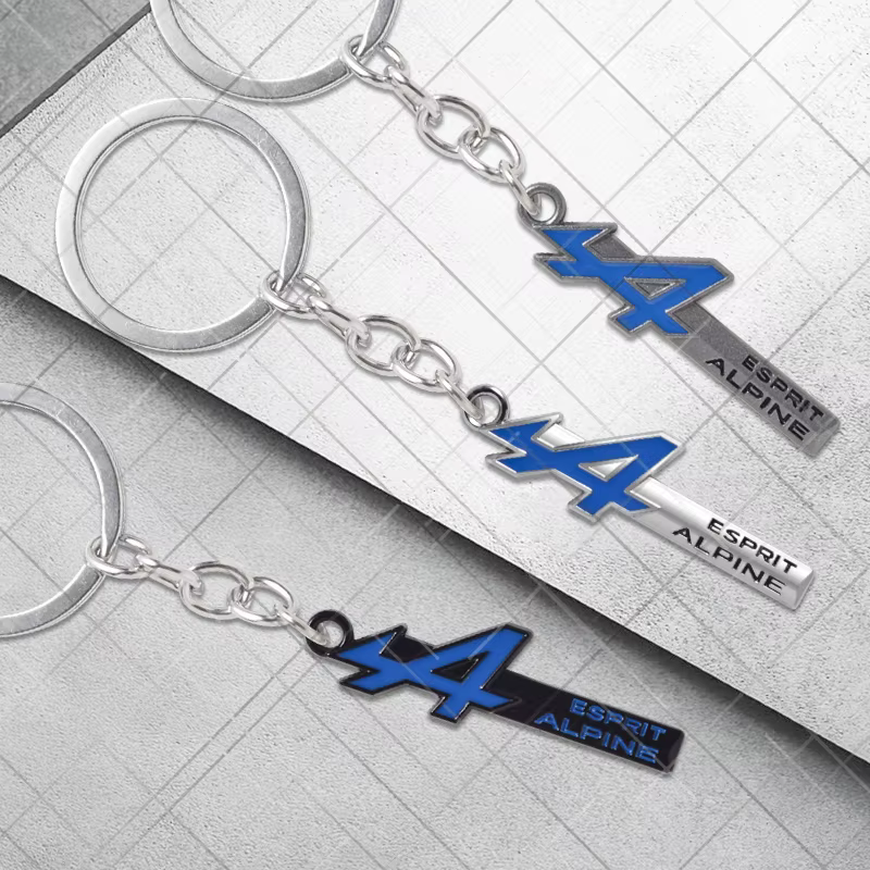Porte-clés en métal pour Logo Alpine Esprit Duster scénique Megane GT Clio RS Captur Kwid Kadjar