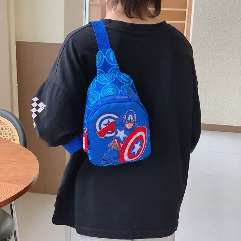 Sac de poitrine pour enfants, sac à bandoulière de dessin animé Spider Man, sacs de rangement de voyage décontractés à la mode, sacs messager, cadeau d'anniversaire pour garçons