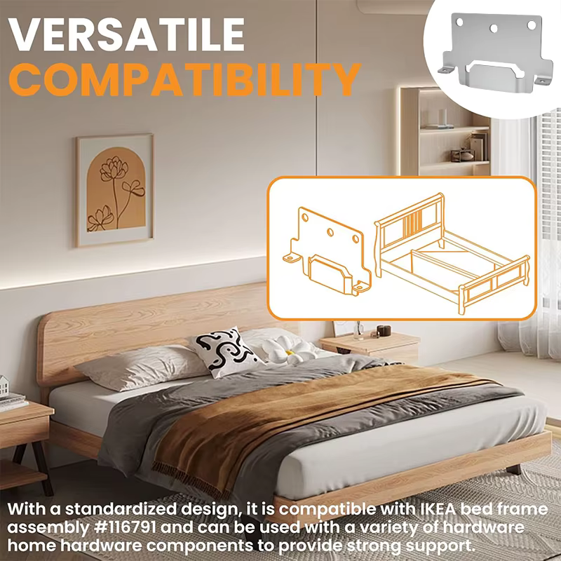 Lot de 6 supports de montage pour lit Ikea Skorva Midbeam avec vis de fixation 116791