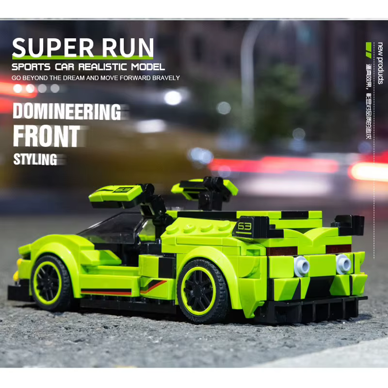 Ensemble de blocs de construction de supercar de course de la série Speed, modèle MOC, cadeaux de Noël, jouets pour enfants