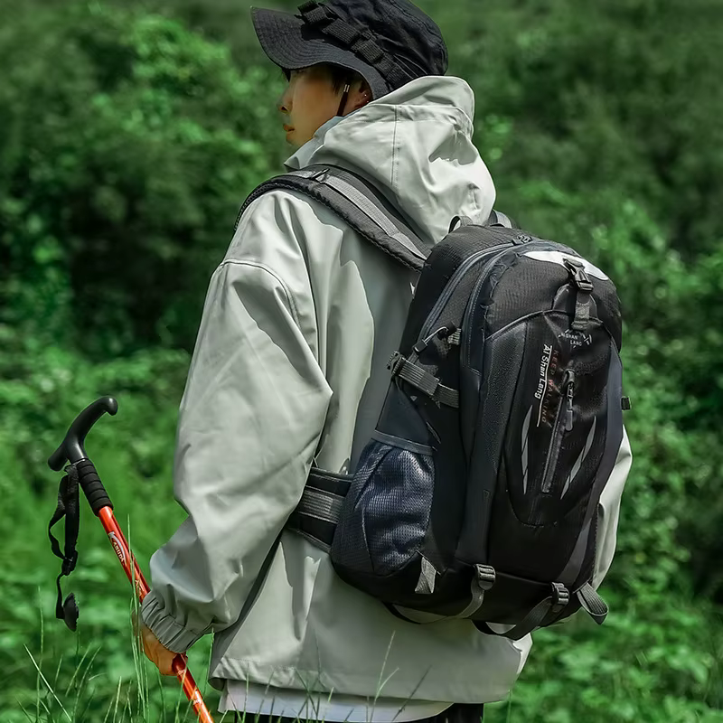 Sac à dos de sport de plein air grande capacité, sac d'alpinisme unisexe, sac à dos de voyage décontracté, sac à dos de camping et de randonnée à double bandoulière