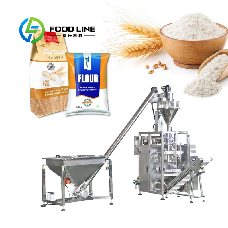 Machine d'emballage automatique haute précision pour 1 kg de farine (manioc, maïs, blé) et de poudre de lait