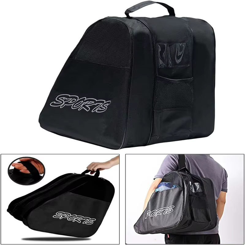 Sac de patins à roulettes Portable, sac de patinage sur glace, grande capacité, respirant, sac de rangement pour patins en ligne pour enfants, sac de chaussures de patinage