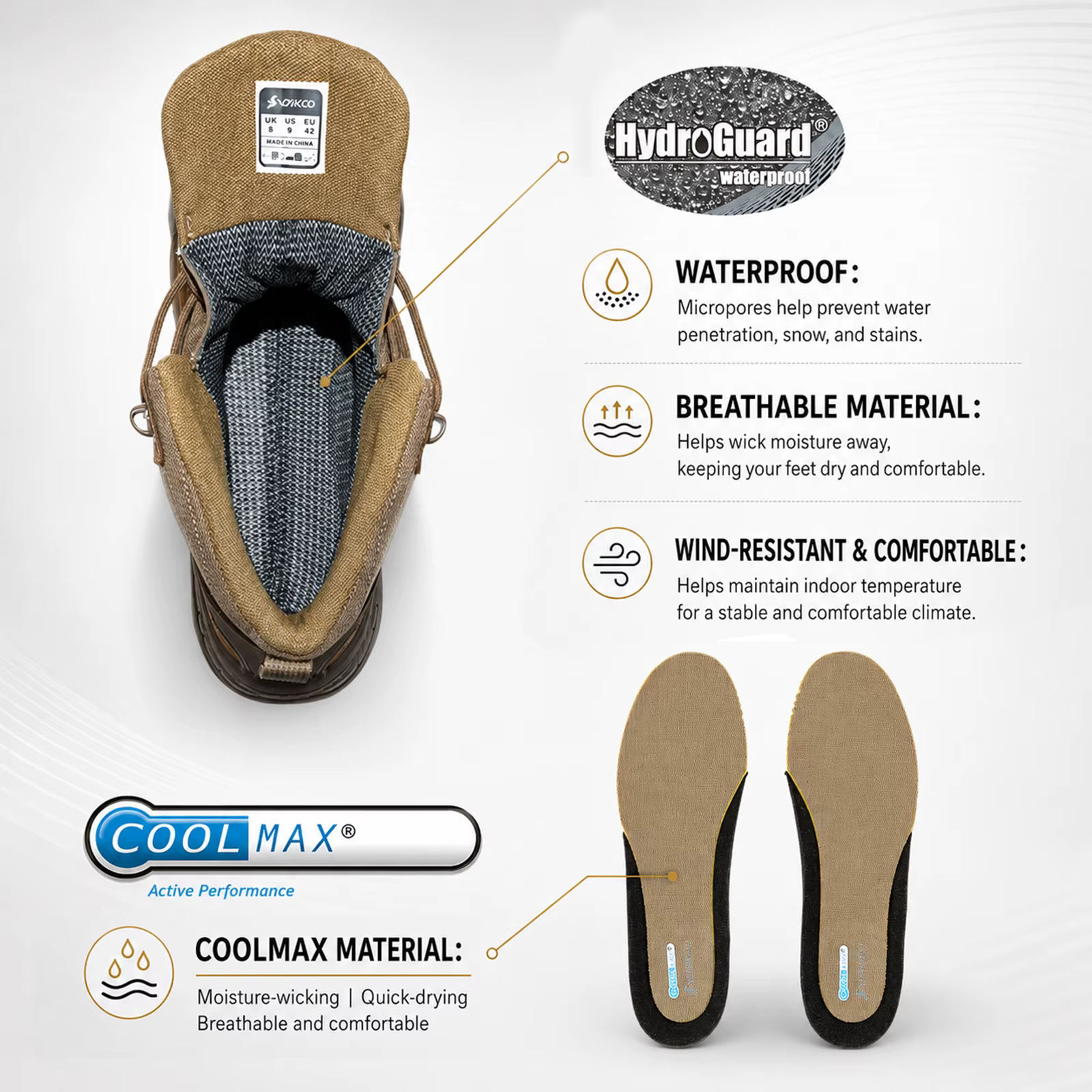 VOTAGOO 4D Explore Chaussures de randonnée professionnelles pour l'extérieur