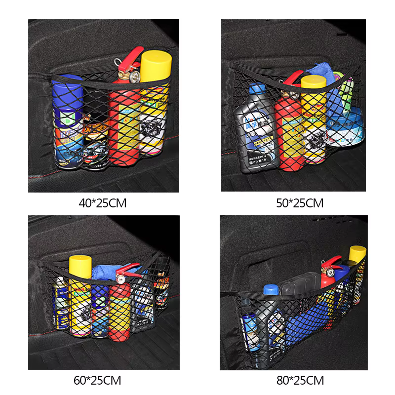 Filet de rangement d'accessoires de voiture, siège en maille, rangement magique élastique pour Dacia Duster, accessoires de voiture rose 2023