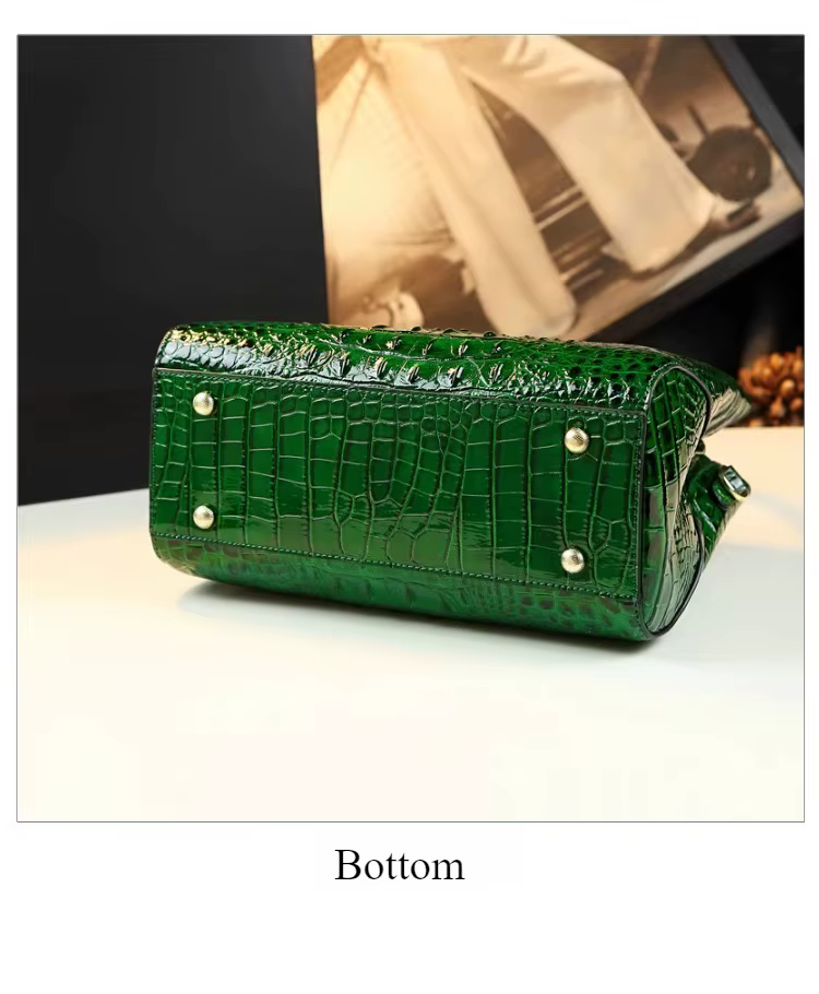 Sac à main femme motif crocodile, grande capacité, sac de jardin, nouveau style 2026, sac à bandoulière de luxe léger et tendance