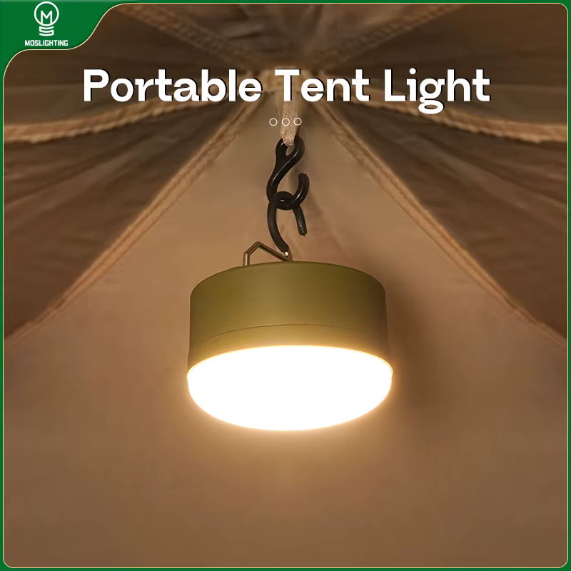 MOSLIGHTING extérieur LED Camping lumière 4 Modes MiNi Portable accrocher tente lampe USB Rechargeable