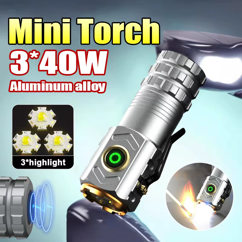 Meilleure vente Mini lampe de poche 18500 torche Ultra puissante 30000lumen