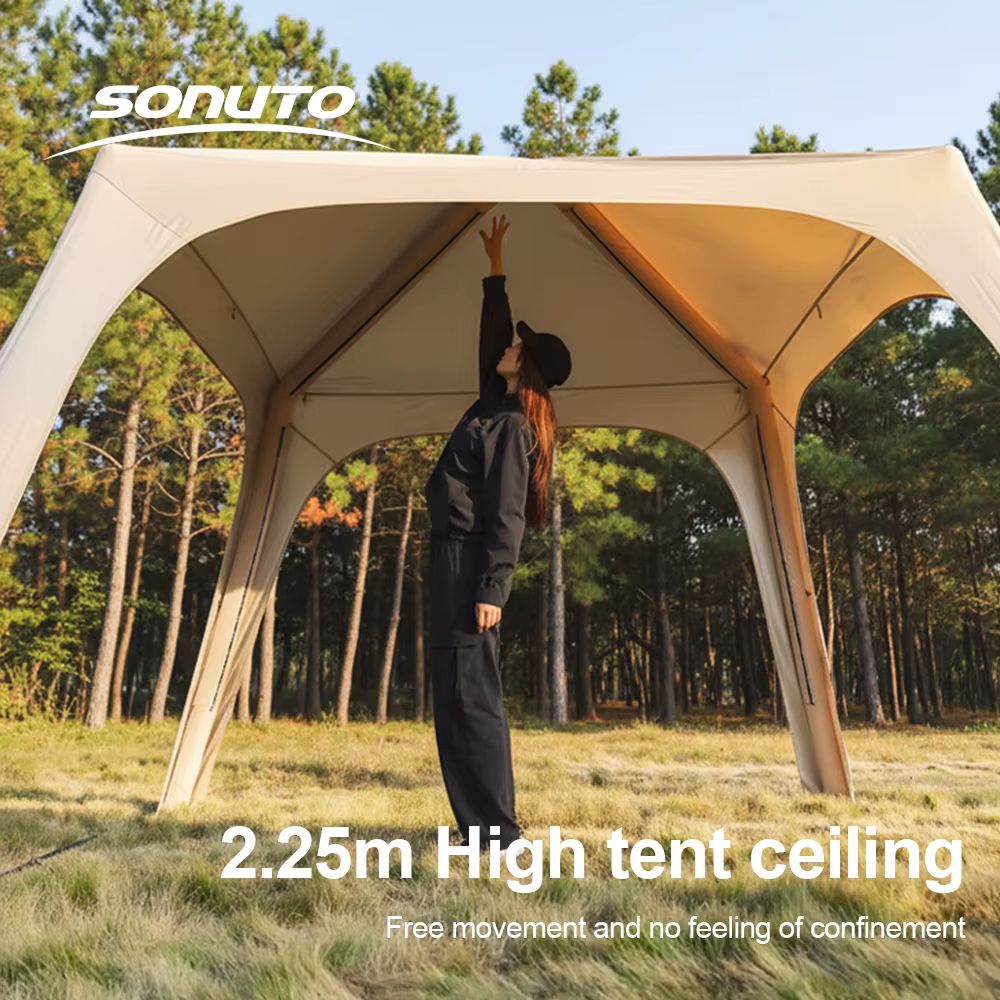 Tente gonflable de luxe Sonuto 3x3m pour glamping