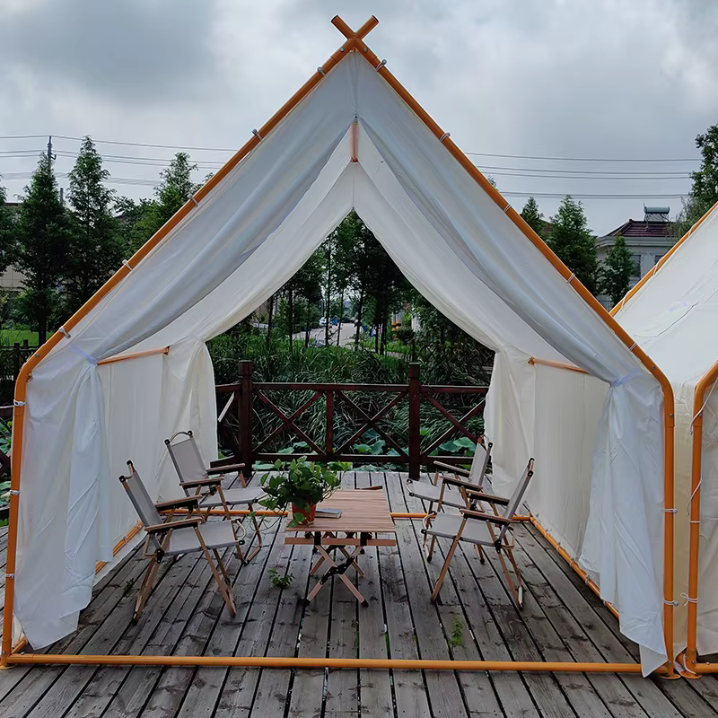 Tente de camping triangulaire Dengfeng imperméable et coupe-vent pour barbecue