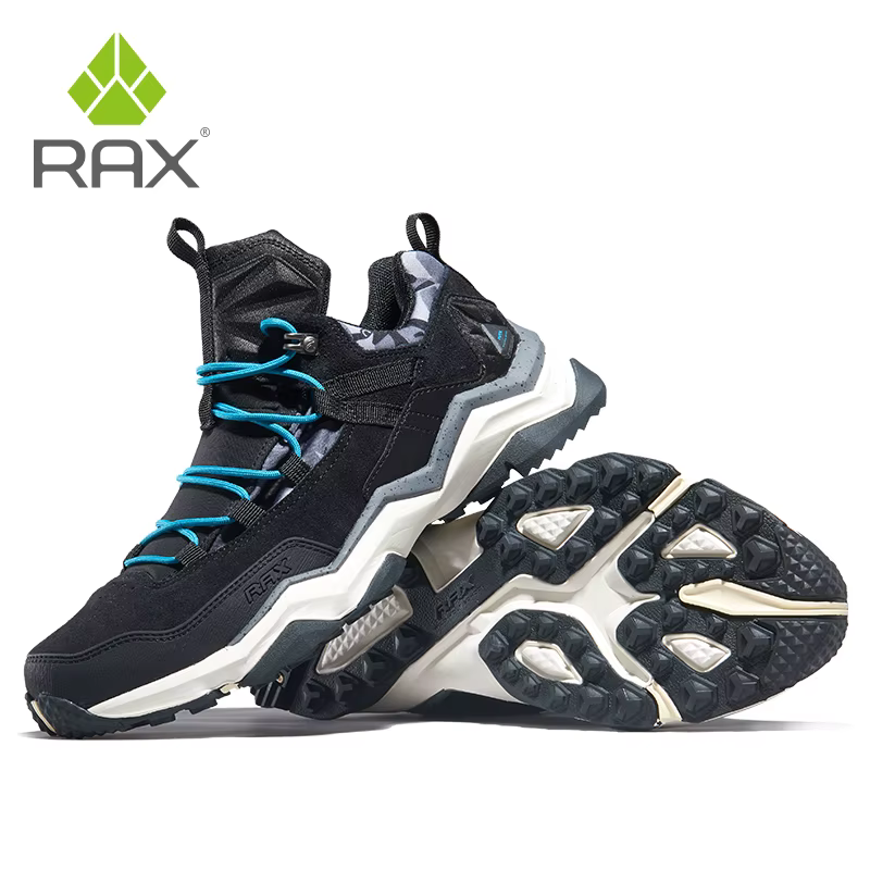 Rax-Chaussures de Randonnée en Cuir pour Homme