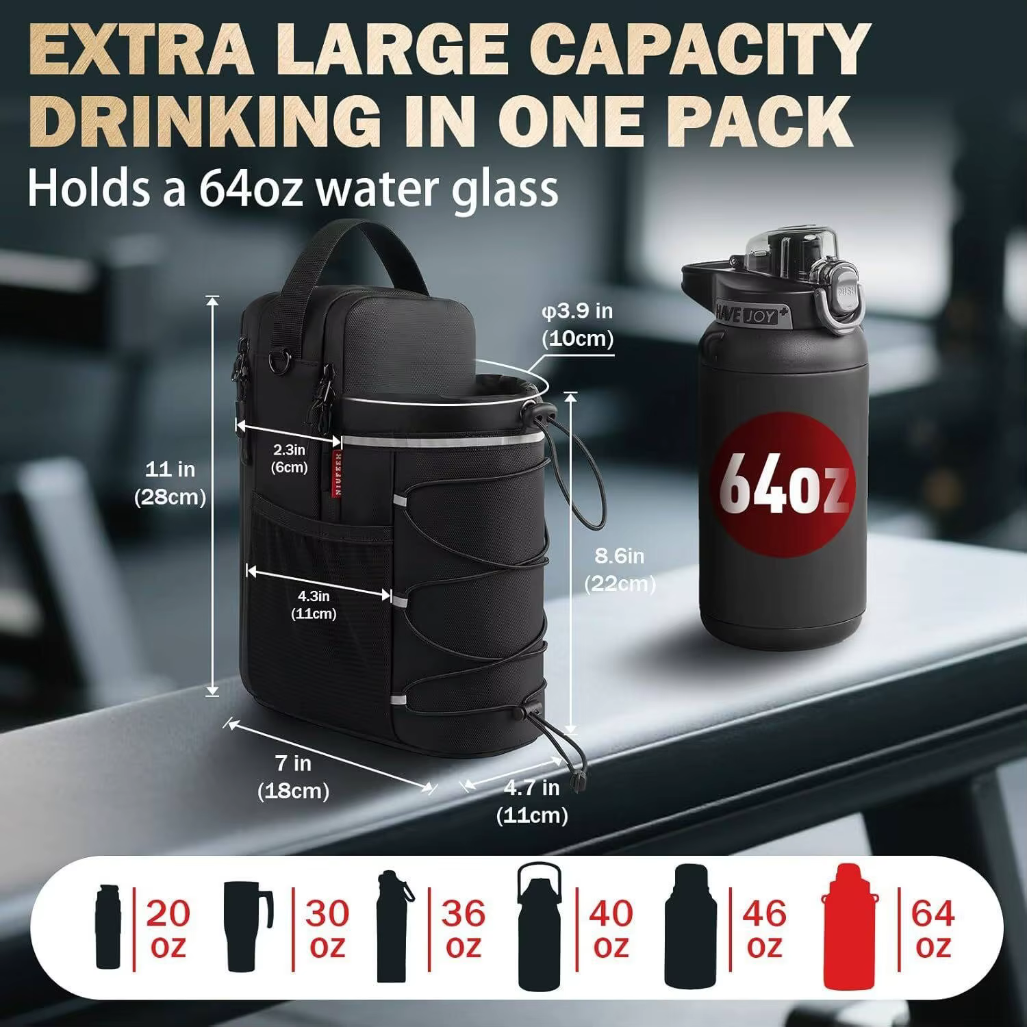 Nouveau sac de sport magnétique pour hommes et femmes – Porte-bouteille à bandoulière avec fixation magnétique |   Porte-bouteille d'eau, pochette de sport, sac bandoulière
