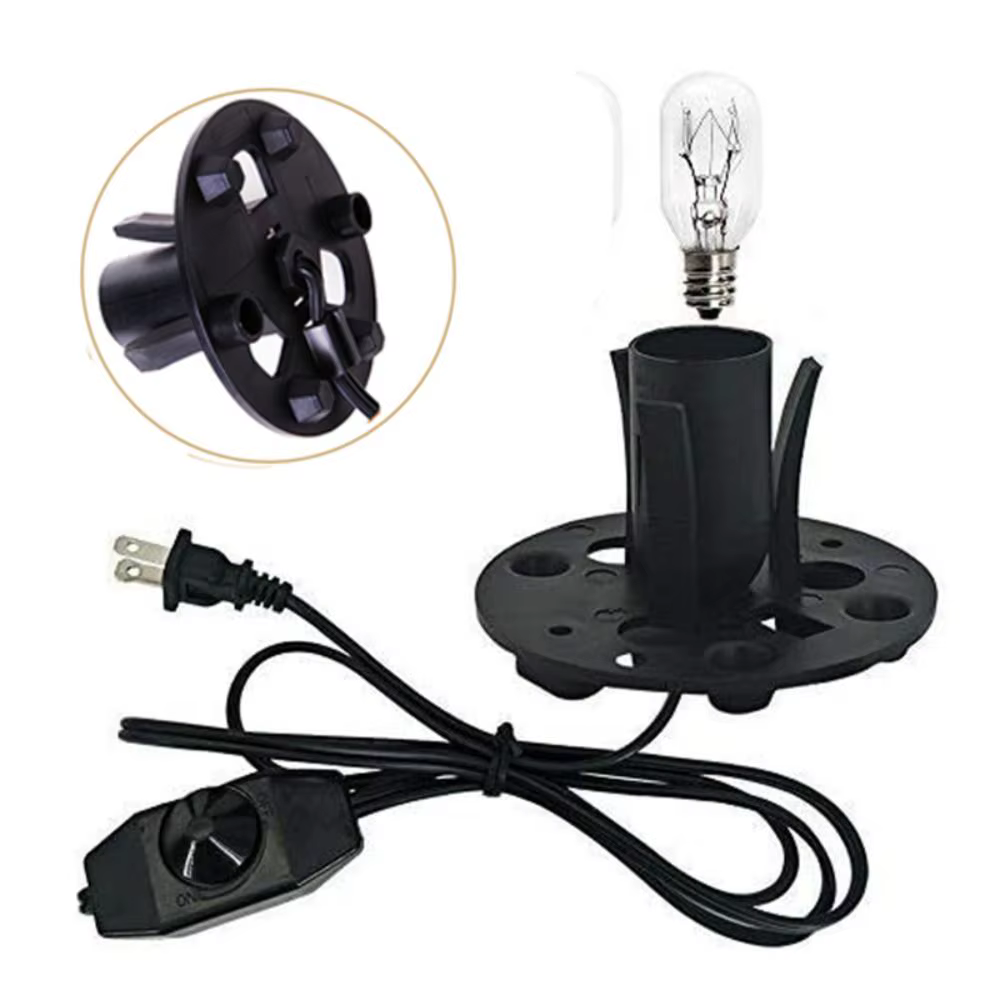 Fil de gradateur de lampe à sel avec base d'ampoule, interrupteur à gradateur, roche, E12, nouveau