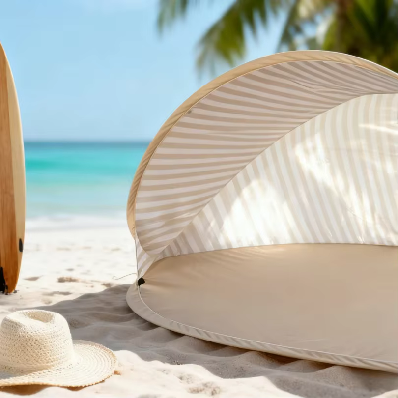 Tente de plage pour 2 personnes, installation rapide en 2 secondes, abri solaire pop-up sans assemblage, auvent portable pour plage, pique-nique, parc, camping