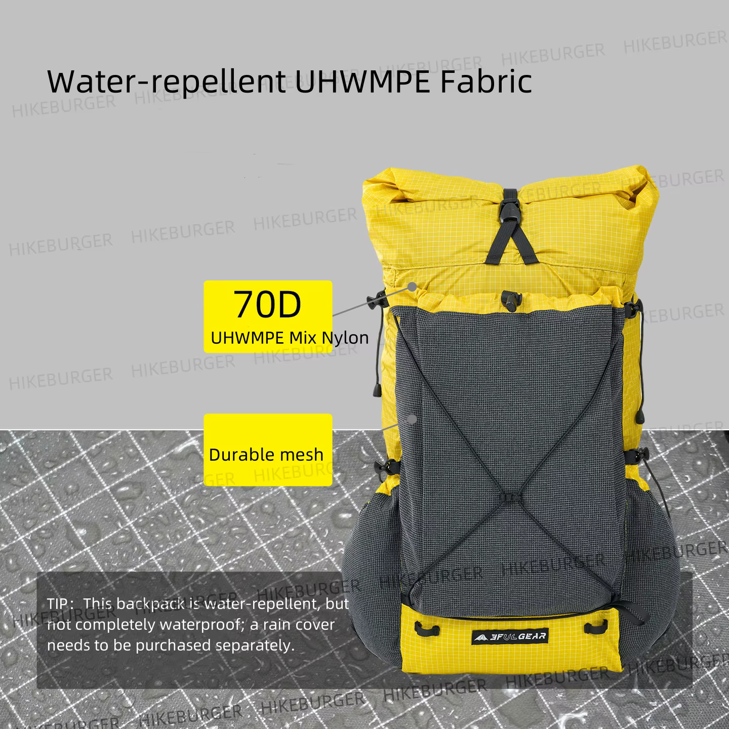 Sac à dos 3F UL GEAR Tutor Ultra pour le camping en plein air, 30+10L, ultraléger, UHWMPE, randonnée, imperméable, voyage, alpinisme, DAOSHI